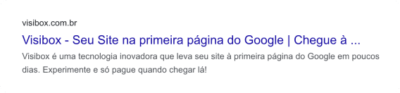 Exemplo pesquisa Google depois da mudança do Title Tag